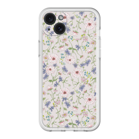 スリムプロテクションプレミアムケース［ 日比谷花壇 - FloralSymphony - ベージュ ］