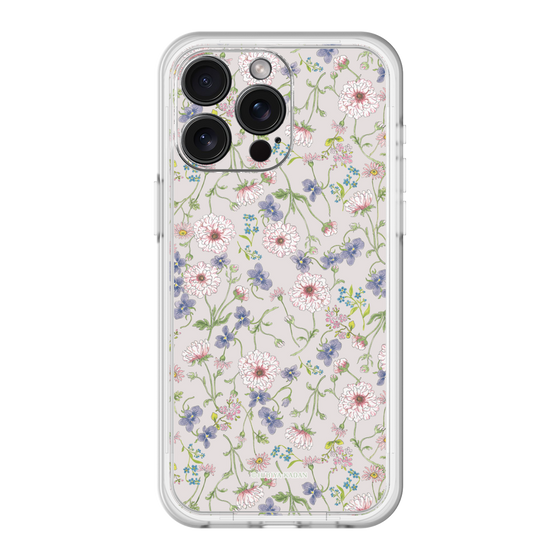 スリムプロテクションプレミアムケース［ 日比谷花壇 - FloralSymphony - ベージュ ］