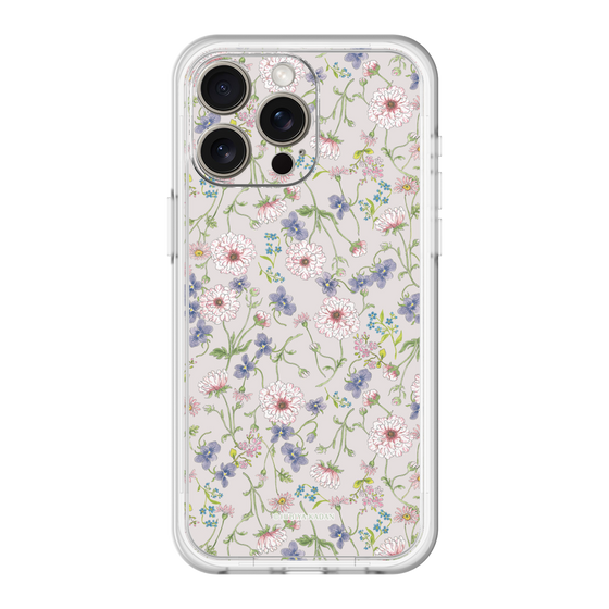 スリムプロテクションプレミアムケース［ 日比谷花壇 - FloralSymphony - ベージュ ］
