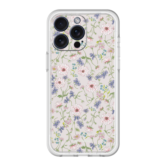 スリムプロテクションプレミアムケース［ 日比谷花壇 - FloralSymphony - ベージュ ］