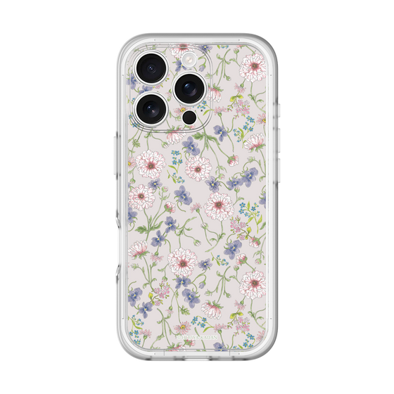 スリムプロテクションプレミアムケース［ 日比谷花壇 - FloralSymphony - ベージュ ］