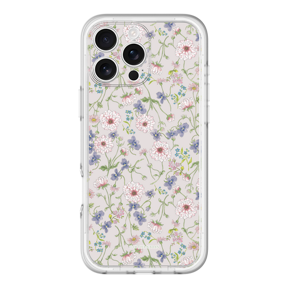 スリムプロテクションプレミアムケース［ 日比谷花壇 - FloralSymphony - ベージュ ］