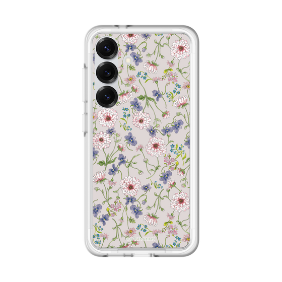 スリムプロテクションプレミアムケース［ 日比谷花壇 - FloralSymphony - ベージュ ］