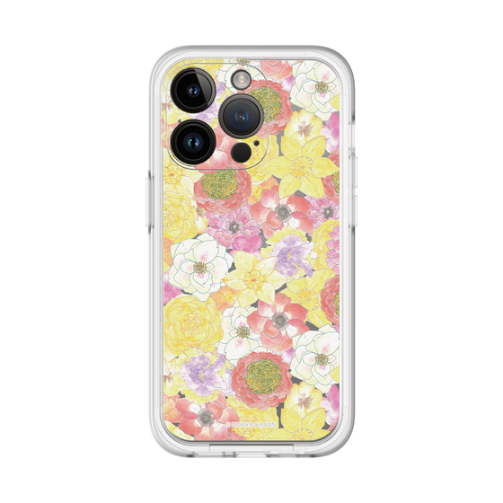 スリムプロテクションプレミアムケース［ 日比谷花壇 - HarmonyinBloom - イエロー ］