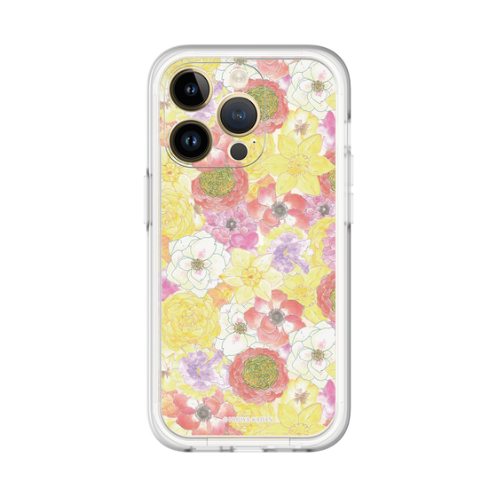 スリムプロテクションプレミアムケース［ 日比谷花壇 - HarmonyinBloom - イエロー ］