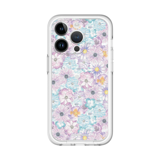 スリムプロテクションプレミアムケース［ 日比谷花壇 - HarmonyinBloom - パープル ］