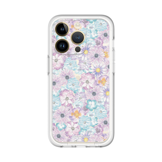 スリムプロテクションプレミアムケース［ 日比谷花壇 - HarmonyinBloom - パープル ］