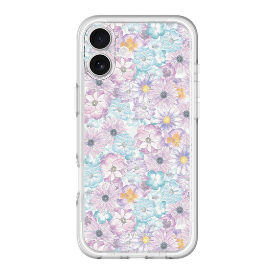 スリムプロテクションプレミアムケース［ 日比谷花壇 - HarmonyinBloom - パープル ］