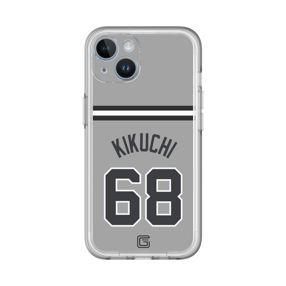 スリムプロテクションプレミアムケース［ 読売ジャイアンツ - #68 KIKUCHI - ビジター ］