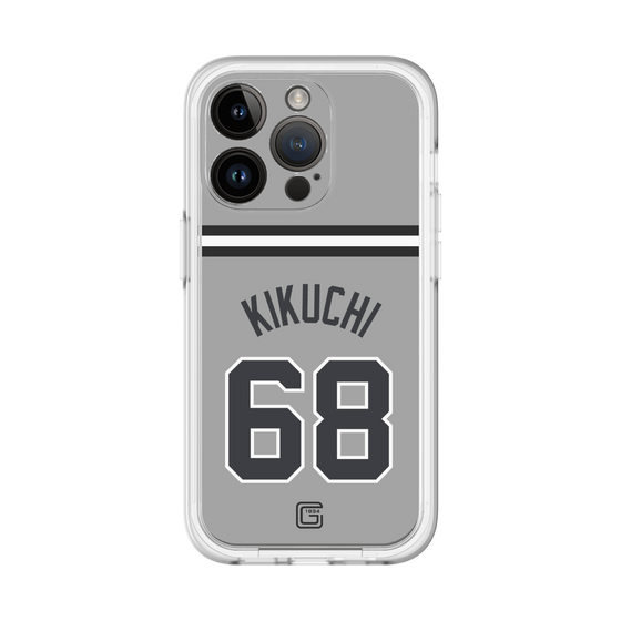 スリムプロテクションプレミアムケース［ 読売ジャイアンツ - #68 KIKUCHI - ビジター ］