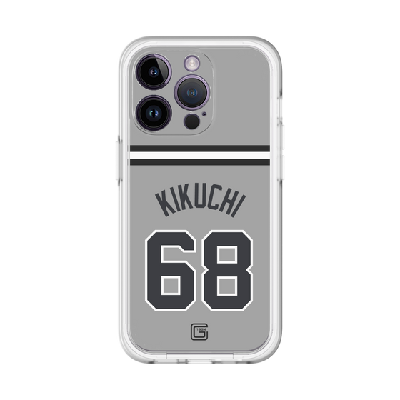 スリムプロテクションプレミアムケース［ 読売ジャイアンツ - #68 KIKUCHI - ビジター ］