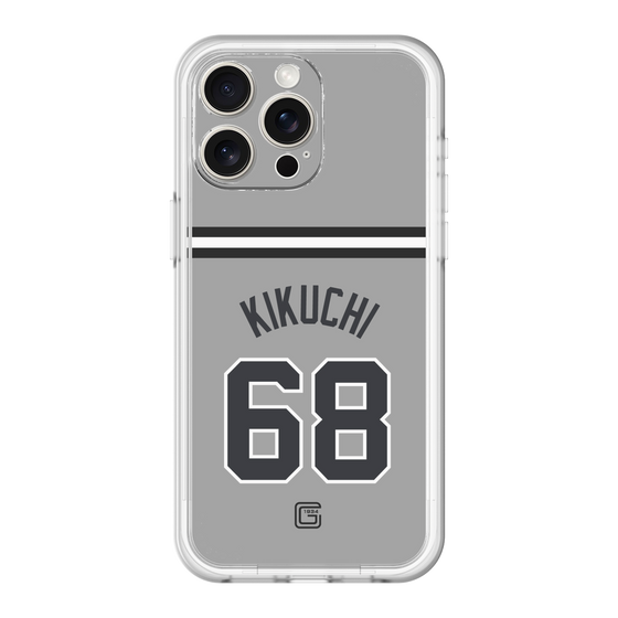 スリムプロテクションプレミアムケース［ 読売ジャイアンツ - #68 KIKUCHI - ビジター ］