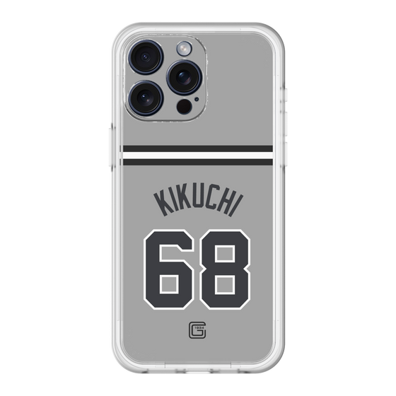 スリムプロテクションプレミアムケース［ 読売ジャイアンツ - #68 KIKUCHI - ビジター ］