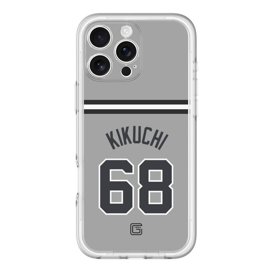 スリムプロテクションプレミアムケース［ 読売ジャイアンツ - #68 KIKUCHI - ビジター ］