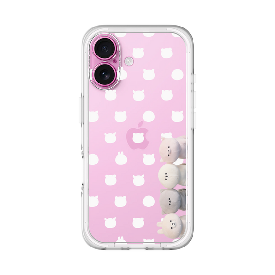 スリムプロテクションプレミアムケース［ mofmofriends - ぬいぐるみ - 総柄 ］