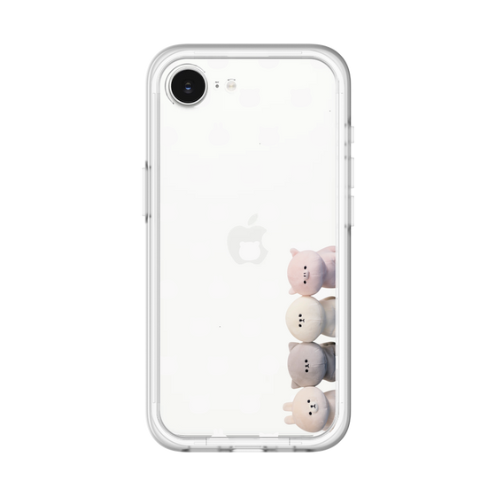 スリムプロテクションプレミアムケース［ mofmofriends - ぬいぐるみ - 総柄 ］