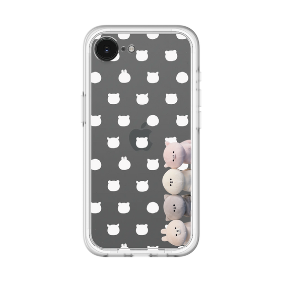 スリムプロテクションプレミアムケース［ mofmofriends - ぬいぐるみ - 総柄 ］