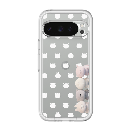 スリムプロテクションプレミアムケース［ mofmofriends - ぬいぐるみ - 総柄 ］