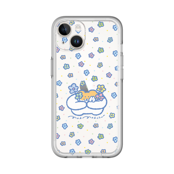 スリムプロテクションプレミアムケース［ もくもくちゃん - フラワー ］