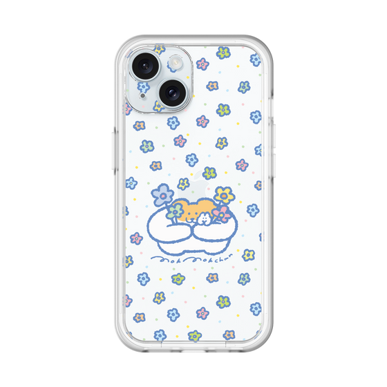 スリムプロテクションプレミアムケース［ もくもくちゃん - フラワー ］