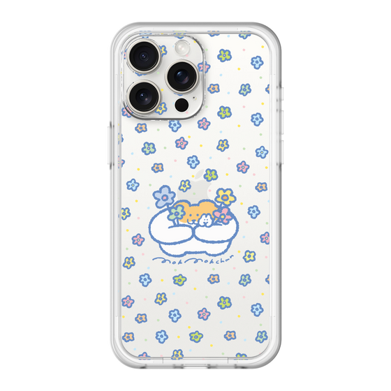 スリムプロテクションプレミアムケース［ もくもくちゃん - フラワー ］
