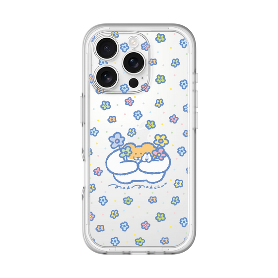 スリムプロテクションプレミアムケース［ もくもくちゃん - フラワー ］