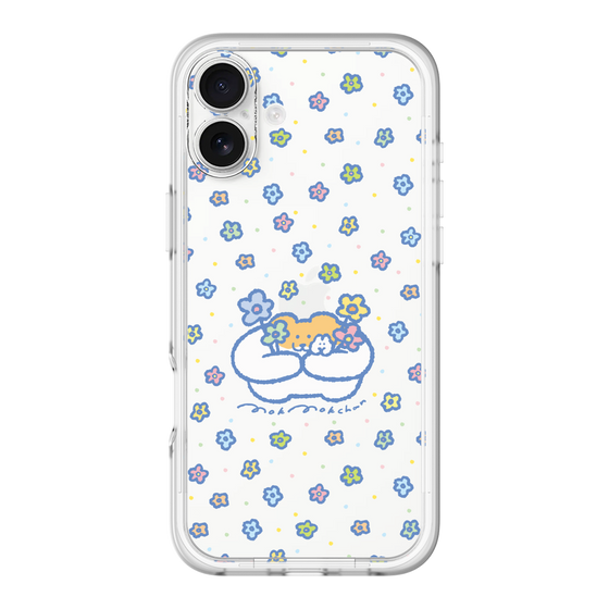 スリムプロテクションプレミアムケース［ もくもくちゃん - フラワー ］