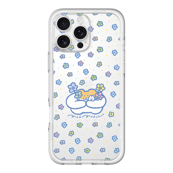 スリムプロテクションプレミアムケース［ もくもくちゃん - フラワー ］
