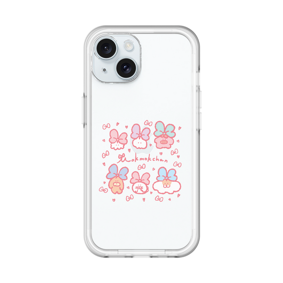 スリムプロテクションプレミアムケース［ もくもくちゃん - リボン ］