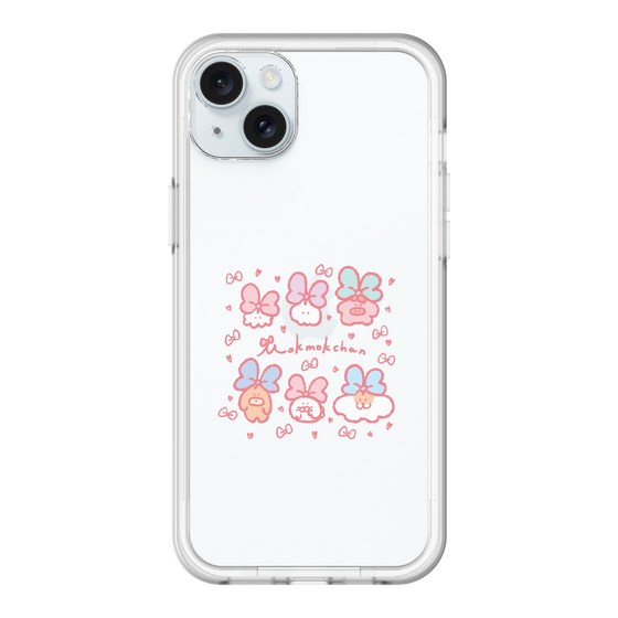 スリムプロテクションプレミアムケース［ もくもくちゃん - リボン ］