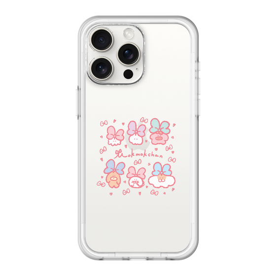 スリムプロテクションプレミアムケース［ もくもくちゃん - リボン ］