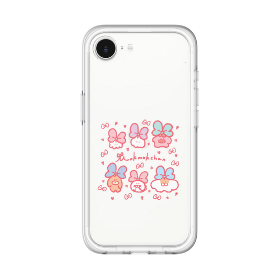 スリムプロテクションプレミアムケース［ もくもくちゃん - リボン ］