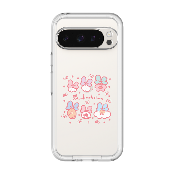 スリムプロテクションプレミアムケース［ もくもくちゃん - リボン ］