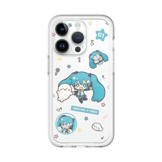 スリムプロテクションプレミアムケース［ しろたん×初音ミク - ステッカー ］