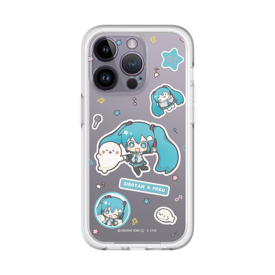 スリムプロテクションプレミアムケース［ しろたん×初音ミク - ステッカー ］