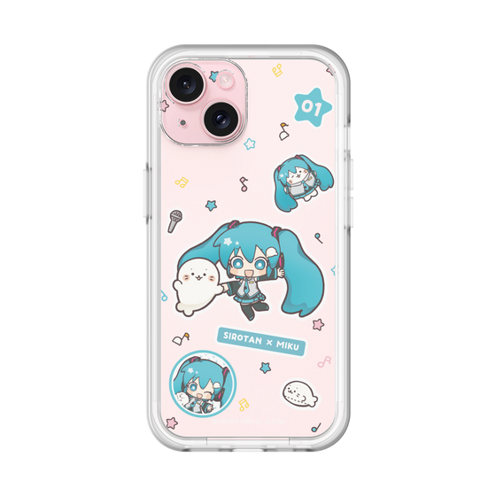 スリムプロテクションプレミアムケース［ しろたん×初音ミク - ステッカー ］