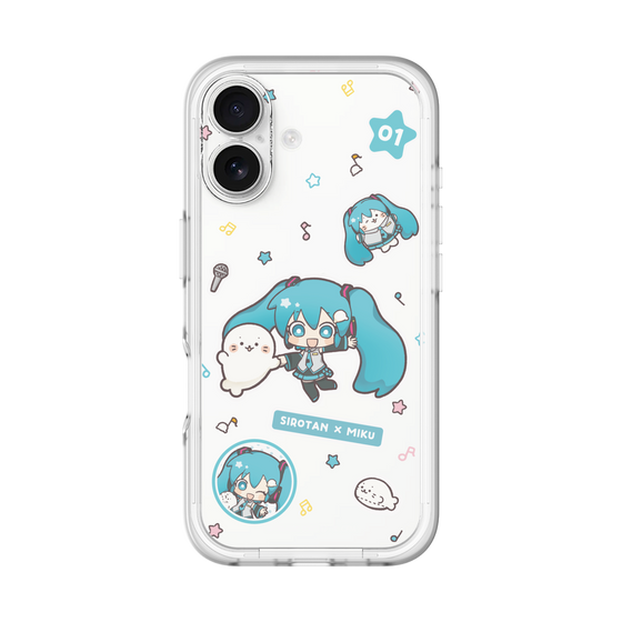 スリムプロテクションプレミアムケース［ しろたん×初音ミク - ステッカー ］
