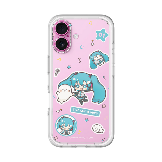 スリムプロテクションプレミアムケース［ しろたん×初音ミク - ステッカー ］