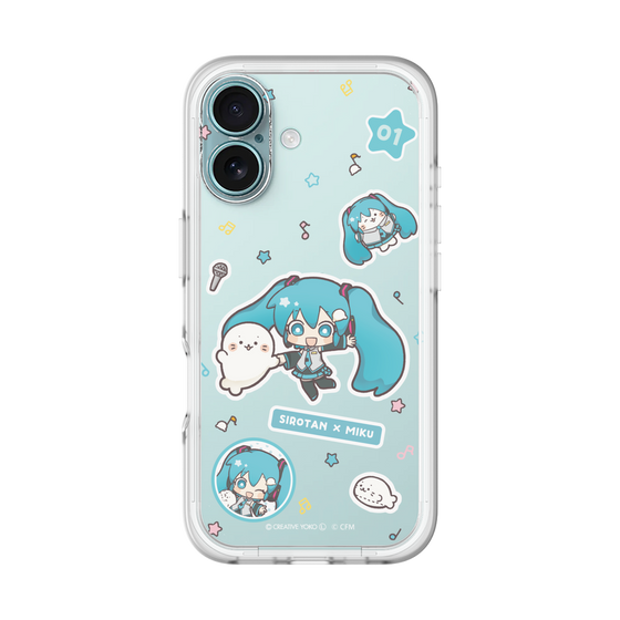 スリムプロテクションプレミアムケース［ しろたん×初音ミク - ステッカー ］