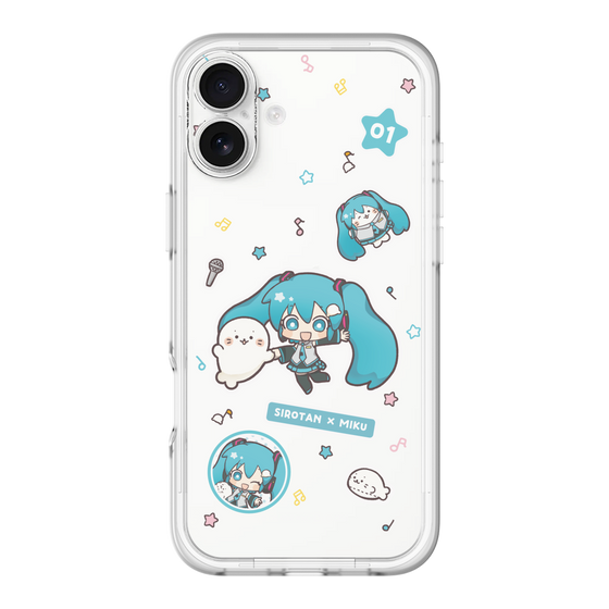 スリムプロテクションプレミアムケース［ しろたん×初音ミク - ステッカー ］