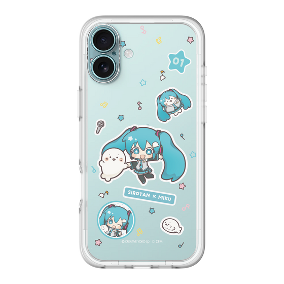 スリムプロテクションプレミアムケース［ しろたん×初音ミク - ステッカー ］