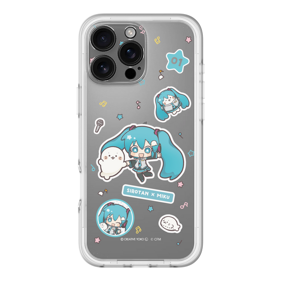 スリムプロテクションプレミアムケース［ しろたん×初音ミク - ステッカー ］