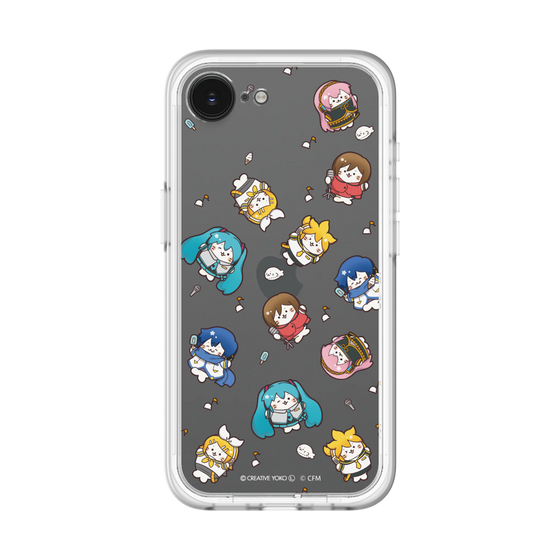 スリムプロテクションプレミアムケース［ しろたん×初音ミク - 総柄 - クリア ］