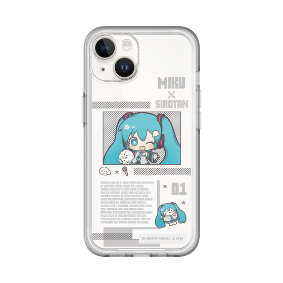 スリムプロテクションプレミアムケース［ しろたん×初音ミク - 初音ミク - インフォグラフィック ］