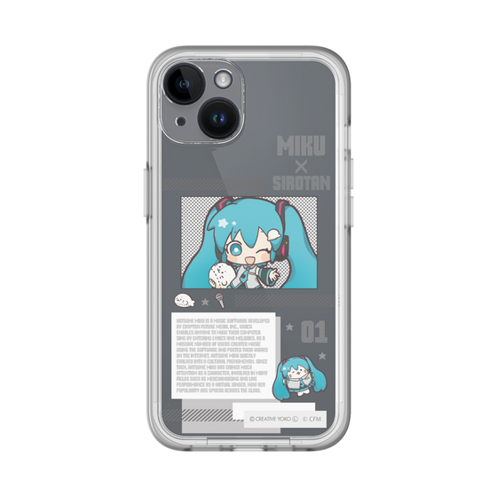 スリムプロテクションプレミアムケース［ しろたん×初音ミク - 初音ミク - インフォグラフィック ］