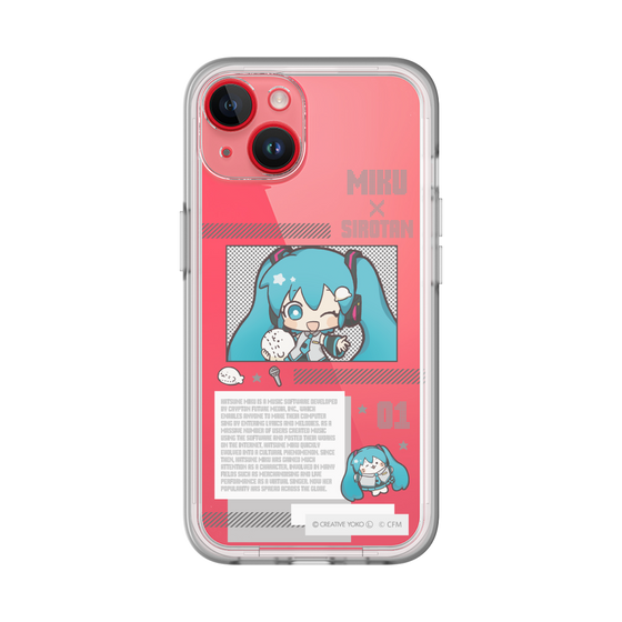 スリムプロテクションプレミアムケース［ しろたん×初音ミク - 初音ミク - インフォグラフィック ］