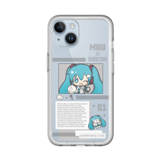スリムプロテクションプレミアムケース［ しろたん×初音ミク - 初音ミク - インフォグラフィック ］