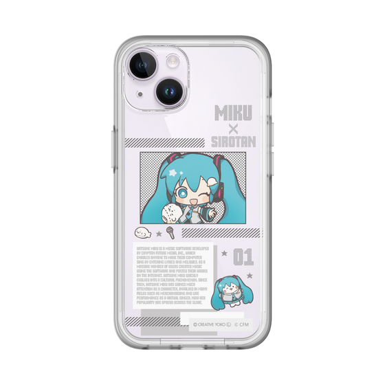 スリムプロテクションプレミアムケース［ しろたん×初音ミク - 初音ミク - インフォグラフィック ］
