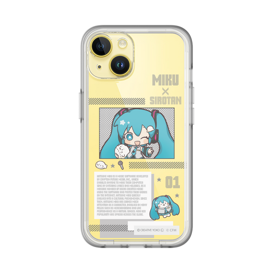 スリムプロテクションプレミアムケース［ しろたん×初音ミク - 初音ミク - インフォグラフィック ］