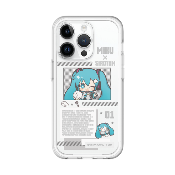 スリムプロテクションプレミアムケース［ しろたん×初音ミク - 初音ミク - インフォグラフィック ］
